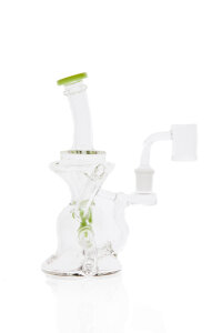 Blaze Recycler Dab Rig Ölbong grün mit Banger 14,5