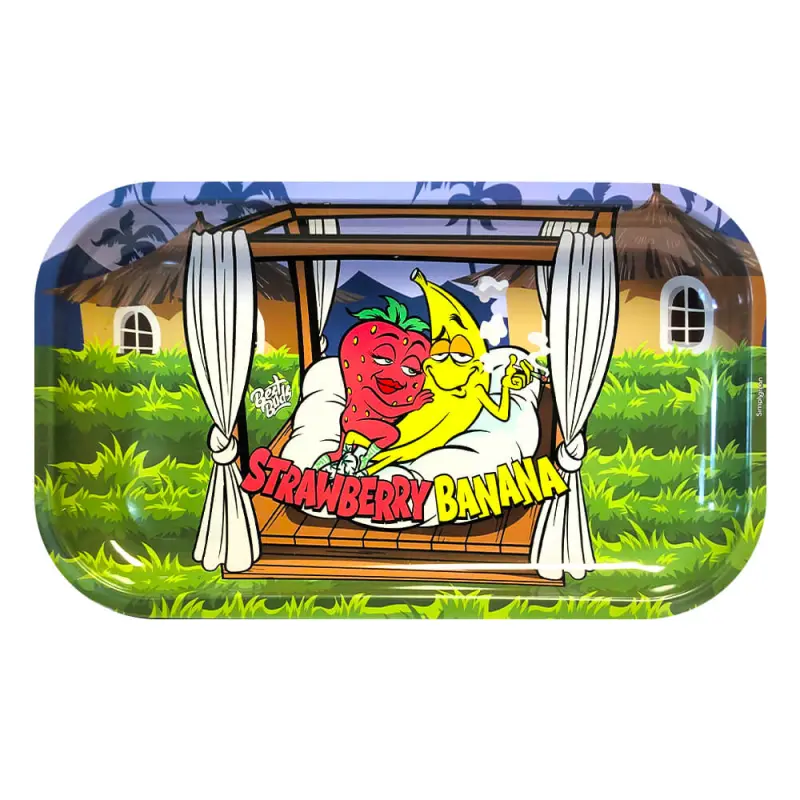 Metal Rolling Tray Best Buds - Strawberry Banana