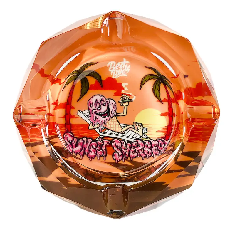 Ashtray glass Best Buds - Sunset Sherbet