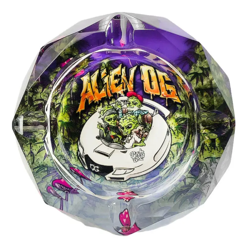 Ashtray glass Best Buds - Alien OG