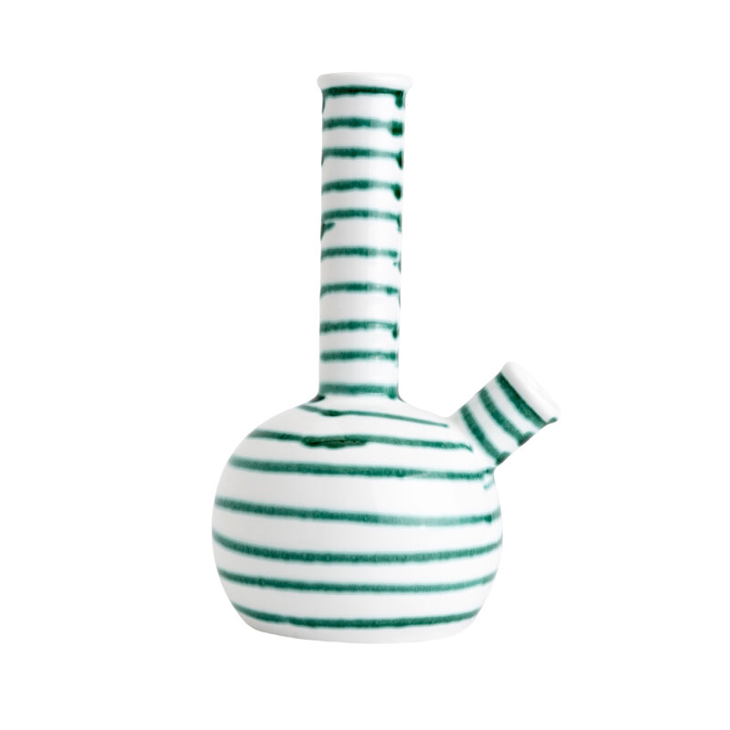 Gmundner Keramik Bong, Grüngeflammt H: 20 cm