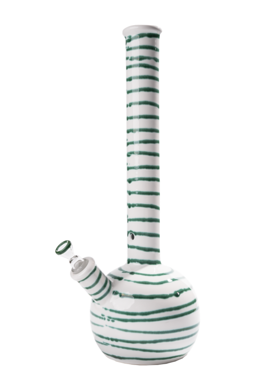Gmundner Keramik Bong, Grüngeflammt H: 46 cm