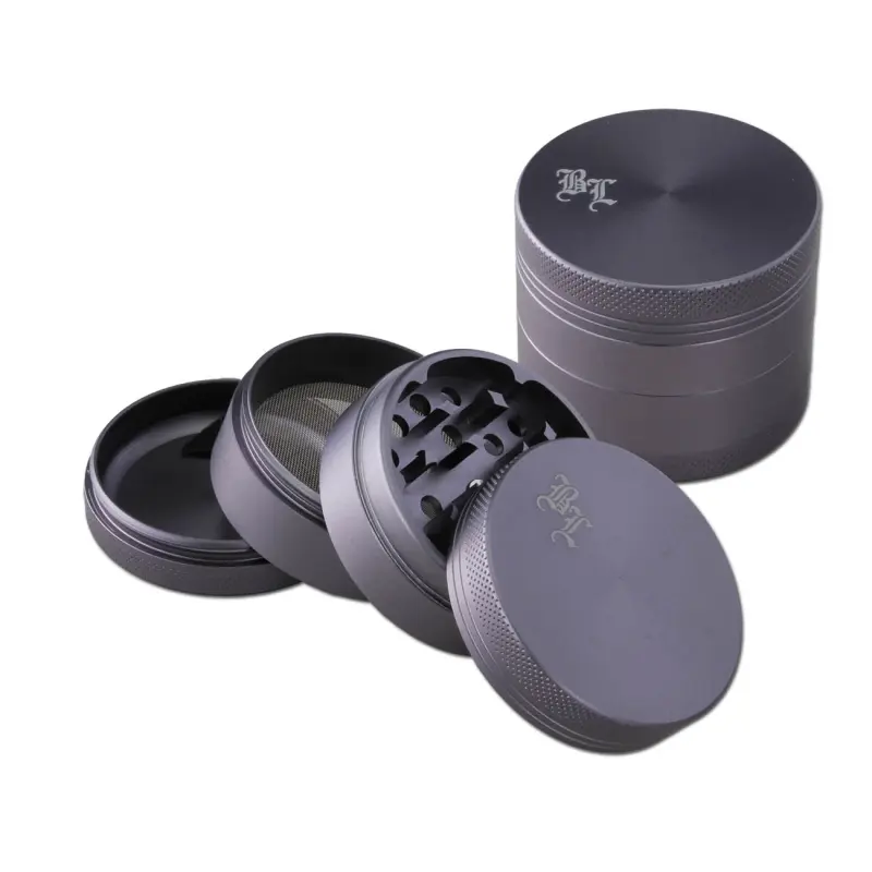 Alumühle Black Leaf grau 4-tlg. seidenmatt Ø50mm