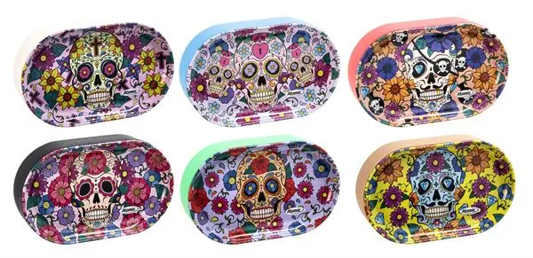 Rolling Tray Oval 2in1 "La Catrina" various colors