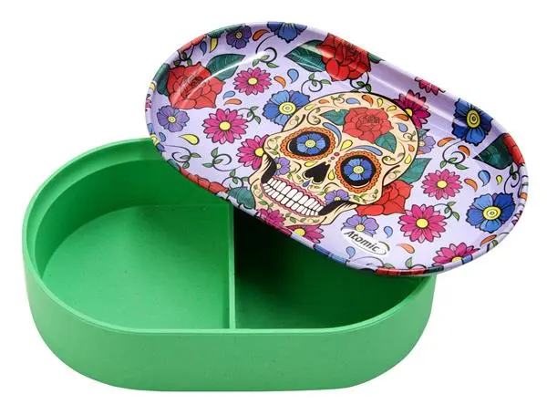 Rolling Tray Oval 2in1 "La Catrina" various colors