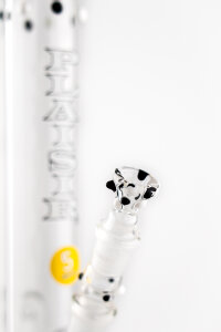 Plaisir Bong - Noppenhals, schwarz - weiß