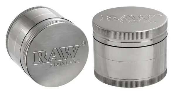 RAW Edelstahl Grinder/Pollinator, 4-tlg, 60mm