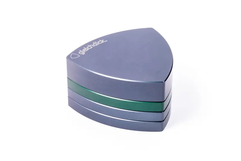 Gleichdick Alu Grinder 4-teilig Stahlblau/Grün
