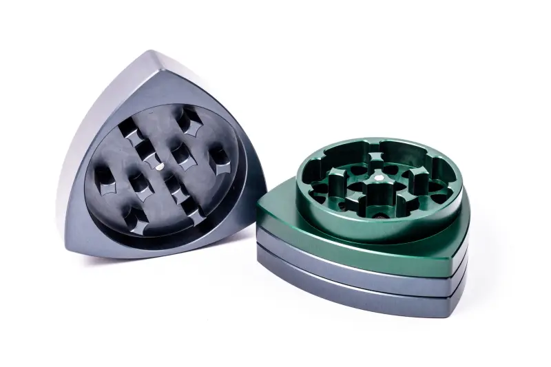 Gleichdick Alu Grinder 4-teilig Stahlblau/Grün