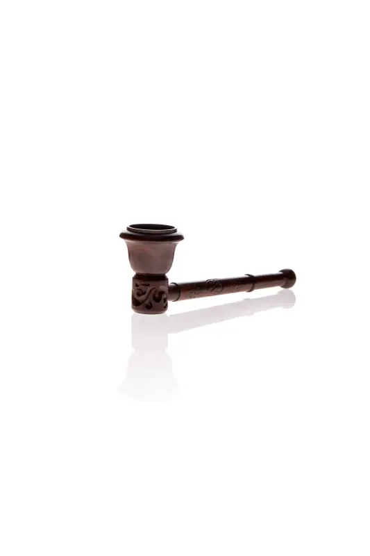 Carved rosewood pipe L = 90 mm