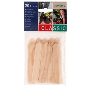 Romberg Schildetiketten Holz 20 Stück 10cm