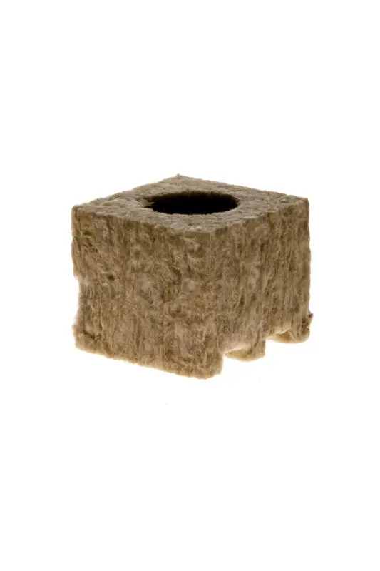 Stone wool cube Grodan Delta 10 x 10 x 6.5 cm hole