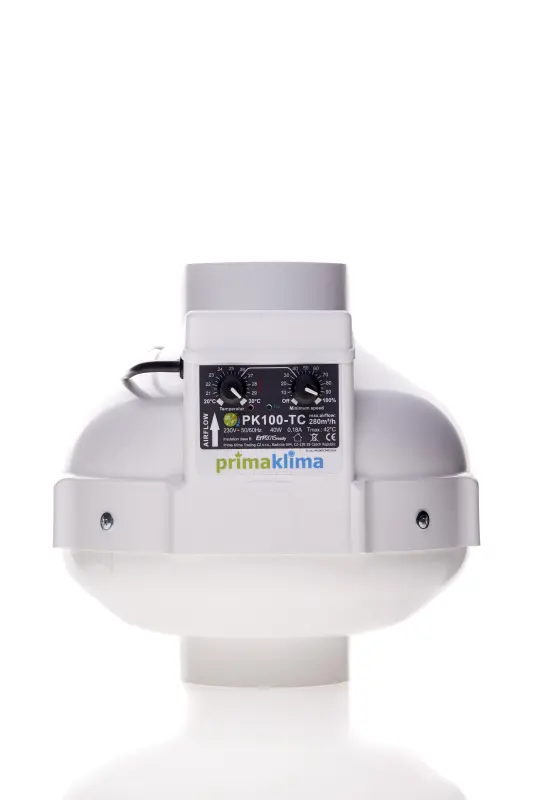 RVK 100 mm Prima Klima 280 m³/hThermostat und Drehzahlregler